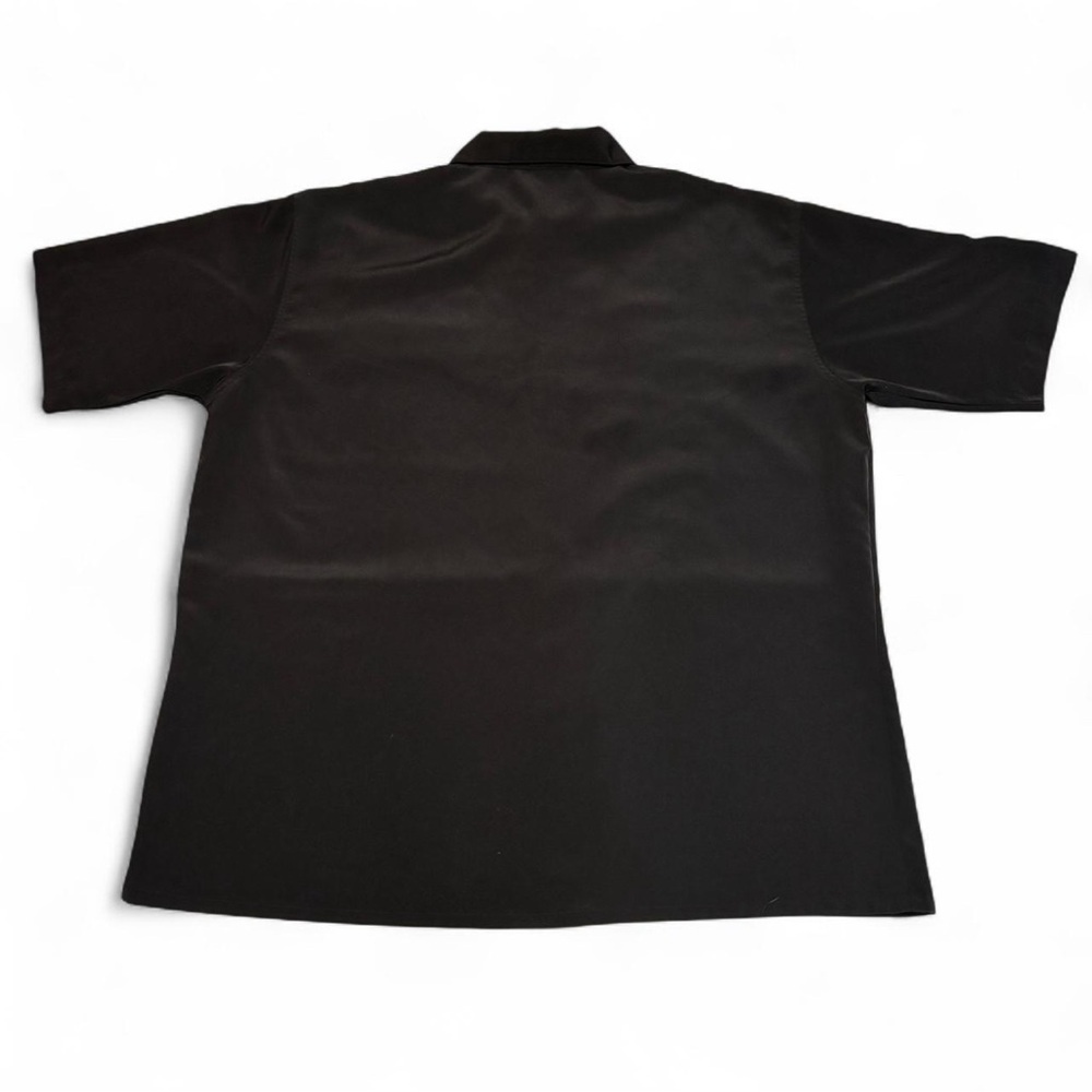 Vintage y2k Dragonfly Camp Shirt Mens XL Black Tribal Cyber Sigil Embroidered - Picture 2 of 4